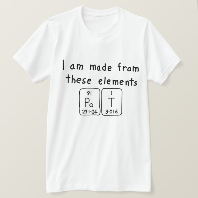 Pat Periodenname Shirt (Design vorne)
