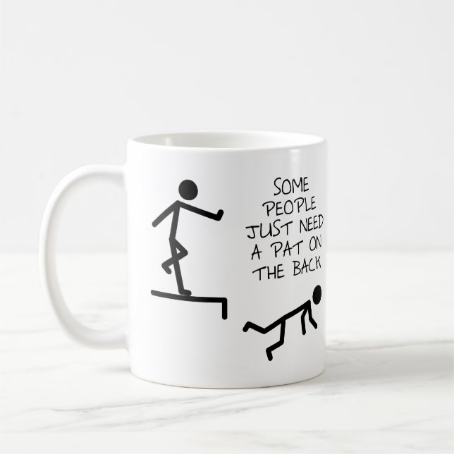 Pat sur la tasse drôle arrière (Gauche)