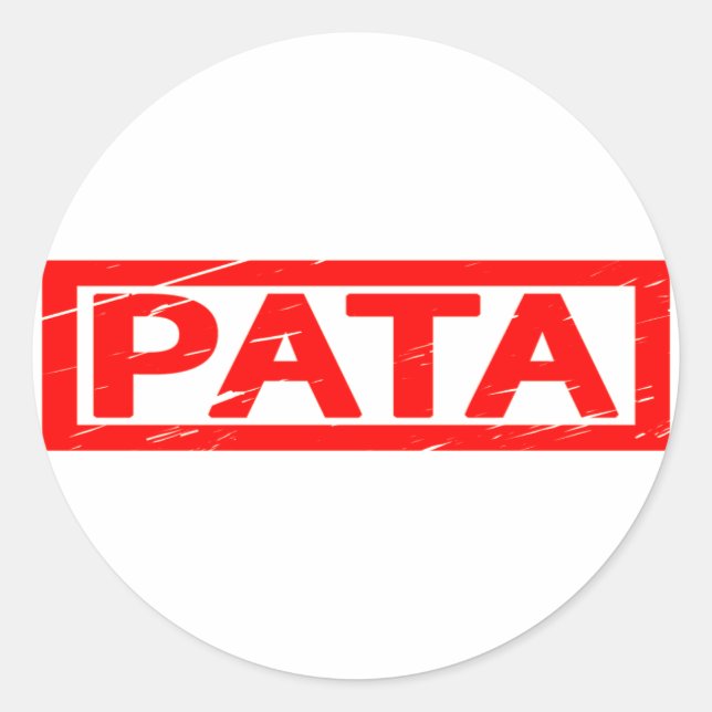 Pata Briefmarke Runder Aufkleber (Vorderseite)