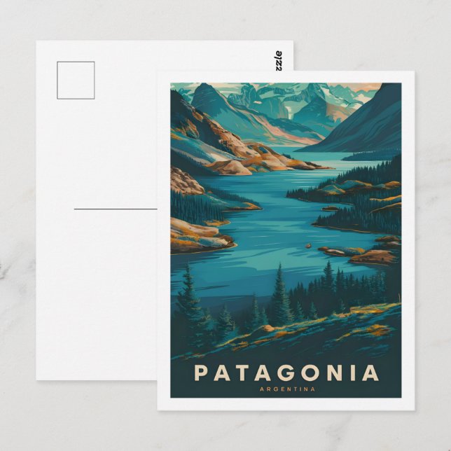 Patagonia Argentinien Berühmter Reiseort Postkarte (Vorne/Hinten)