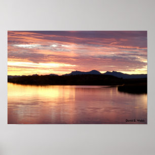 Patagonia See-Sonnenuntergang 1 Poster
