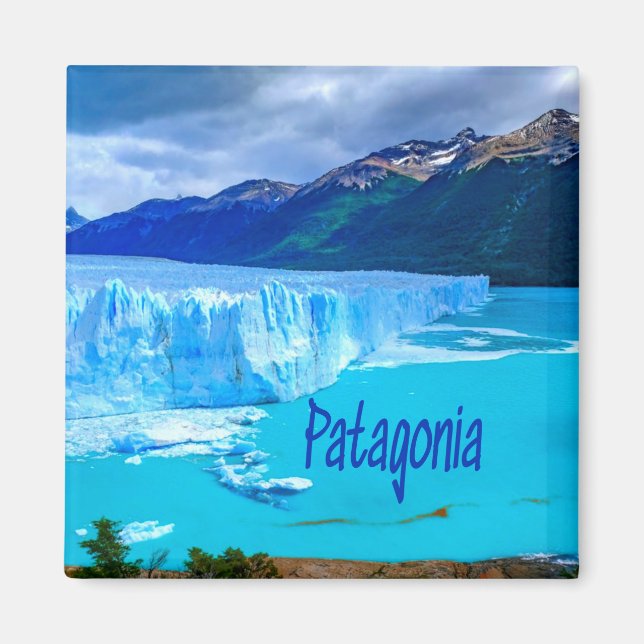 Patagonia South America Glacier and Mountains Magnet (Vorne)