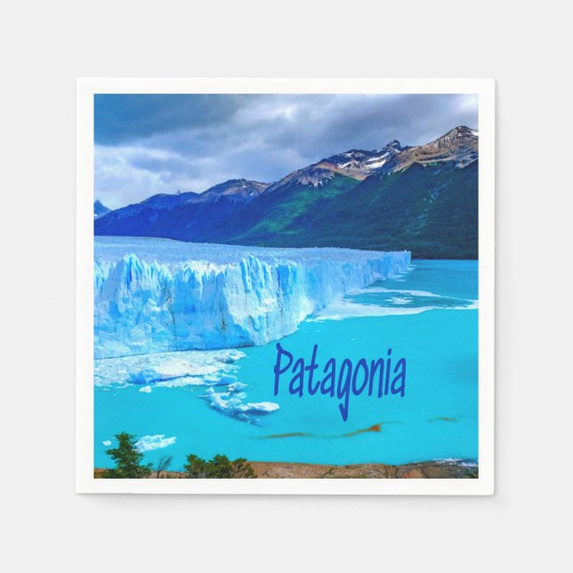 Patagonia South America Glacier and Mountains Serviette (Vorderseite)
