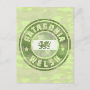 Patagonia Welsh Camouflage Flag Postkarte