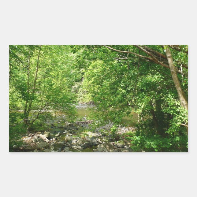 Patapsco River View Maryland Nature Fotografy Rechteckiger Aufkleber (Vorderseite)