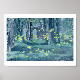 Patapsco Valley Fireflies Poster