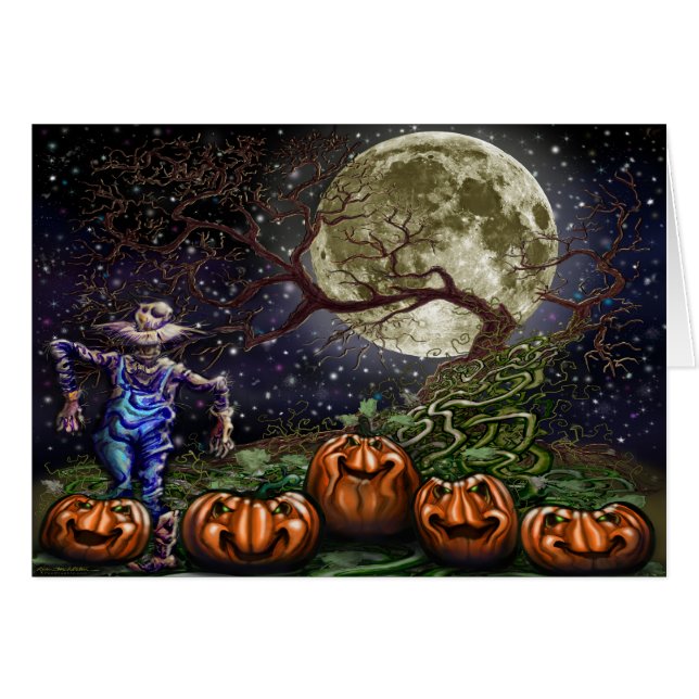 Patch de Citrouille Halloween éffrayant (Devant horizontal)