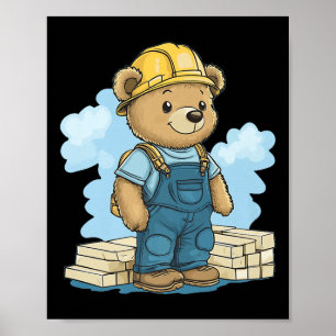 Patch es mit Roofer Teddy Bärenoutfit für Jungen Poster