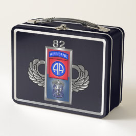 Patch für die Im Flugzeug Division 82 Metall Brotdose