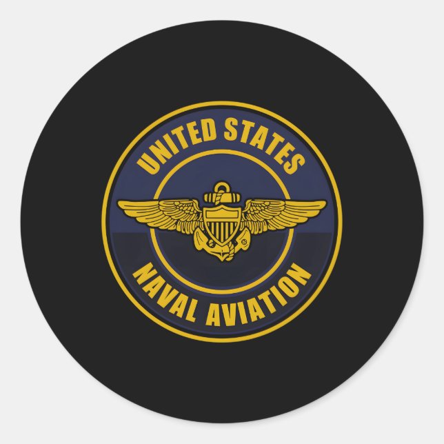 Patch für die Marine Aviation Wings Runder Aufkleber (Vorderseite)