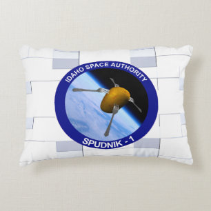 Patch für die Satellitenmission von Idaho Spudnik Dekokissen