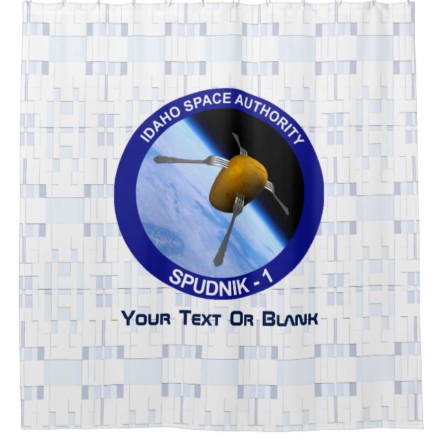 Patch für die Satellitenmission von Idaho Spudnik Duschvorhang (Vorderseite)