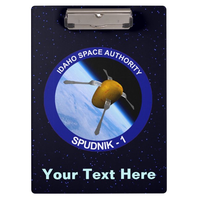 Patch für die Satellitenmission von Idaho Spudnik Klemmbrett (Vorderseite)