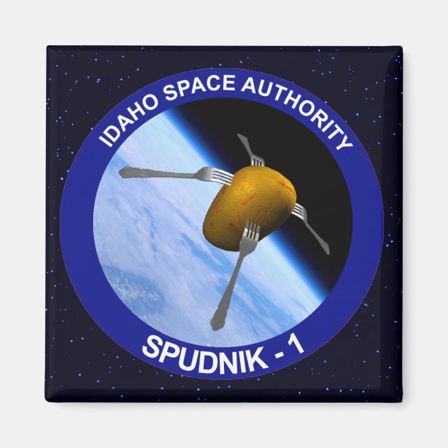 Patch für die Satellitenmission von Idaho Spudnik Magnet (Vorne)