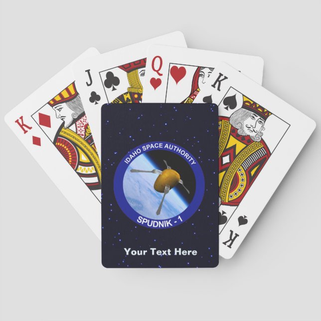Patch für die Satellitenmission von Idaho Spudnik Spielkarten (Rückseite)