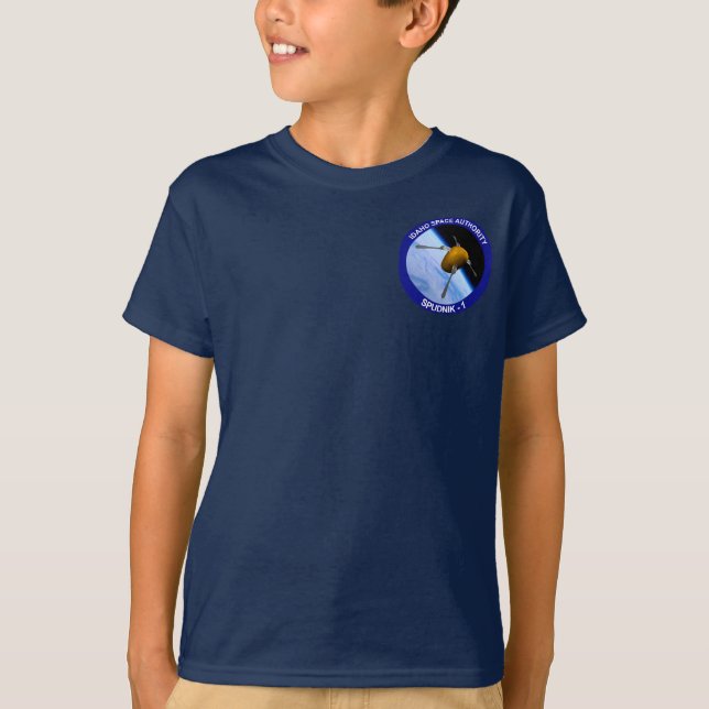 Patch für die Satellitenmission von Idaho Spudnik T-Shirt (Vorderseite)