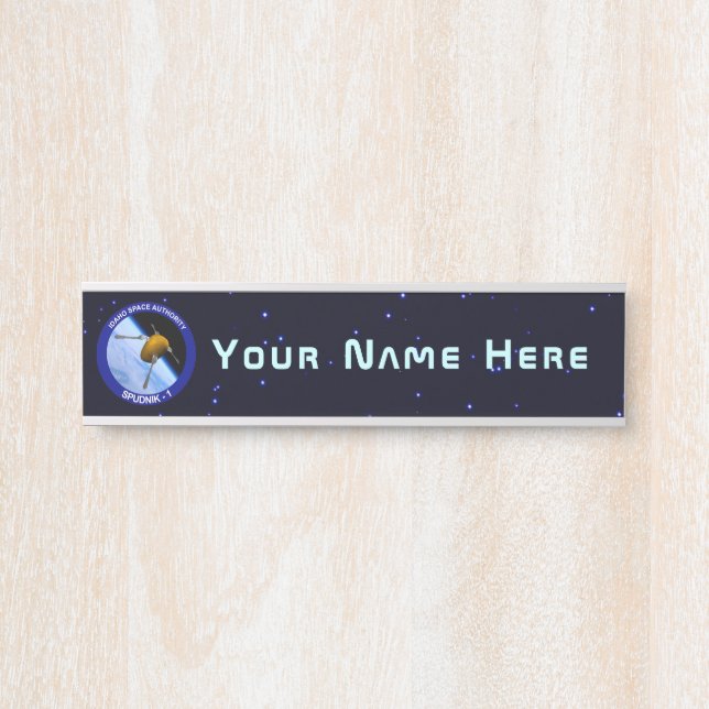 Patch für die Satellitenmission von Idaho Spudnik Türschild (Vorderseite )