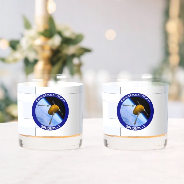 Patch für die Satellitenmission von Idaho Spudnik Whiskyglas (Insitu (Hochzeit))