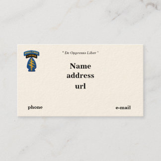 Patch für Spezialeinheiten Grüne Berets SFG SF SOF Visitenkarte