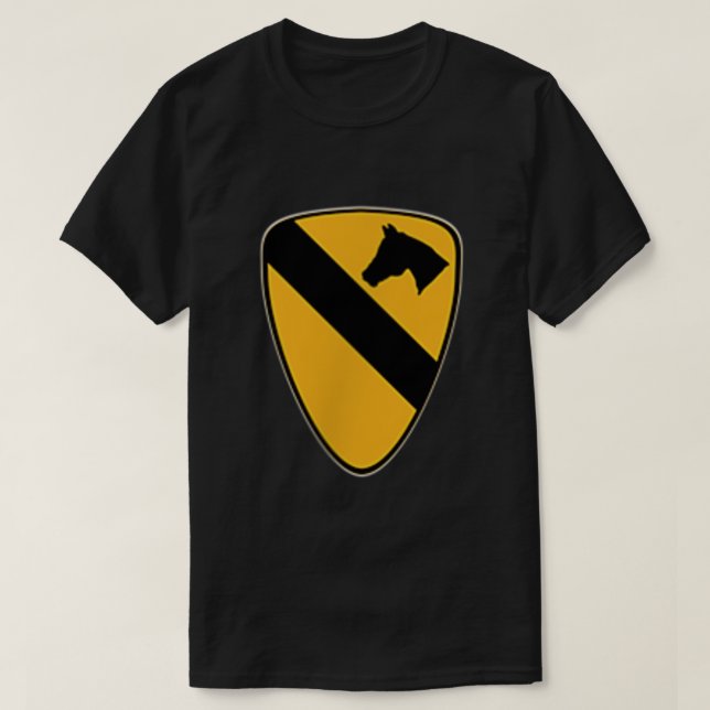 Patch Pocket 1. CAV Veteranen der ersten Cavalry D T-Shirt (Design vorne)