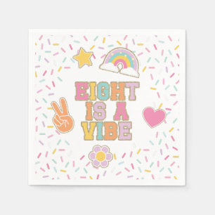 Patch Preppy Eight ist ein Vibe 8. Geburtstag Serviette