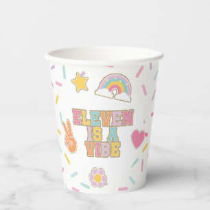 Patch Preppy Eleven ist ein Vibe 11. Geburtstag Pappbecher