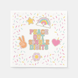 Patch Preppy Peace Out Single Digits 10. Geburtsta Serviette