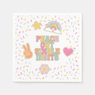 Patch Preppy Peace Out Single Digits 10. Geburtsta Serviette