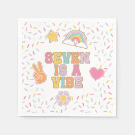 Patch Preppy Seven ist ein Vibe-Geburtstag Serviette