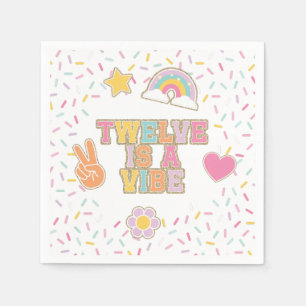 Patch Preppy Twelve ist ein Vibe 12. Geburtstag Serviette