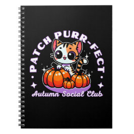 Patch purr-fect - Cat Pumpkin Patch Notebook Notizblock