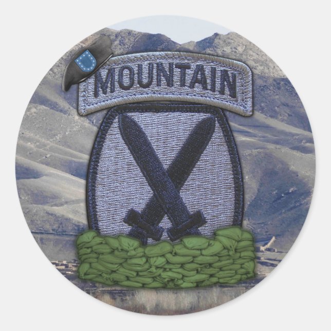 Patch Stickers der 10. Mountain Division Fort Drum (Vorderseite)