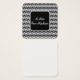 Patchdetails für schwarze und weiße Funky-Quadrate