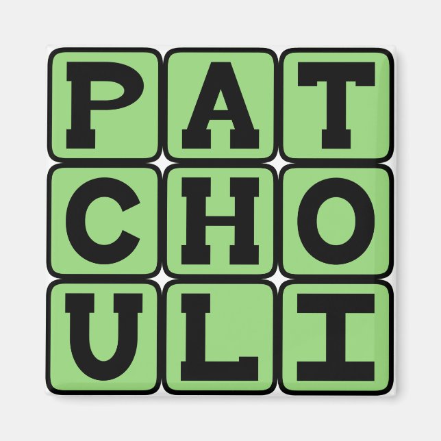 Patchouli, Hippie Oil Magnet (Vorne)