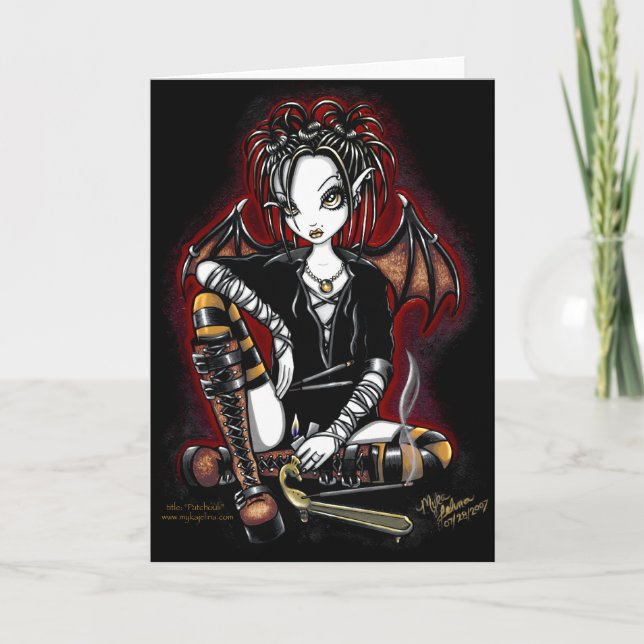 Patchouli Red et Gold Incendie carte de fée (Devant)