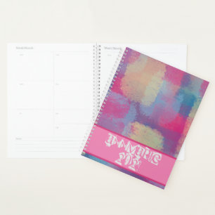 Patchwork Abstrakt mit Namen Notebook Planer