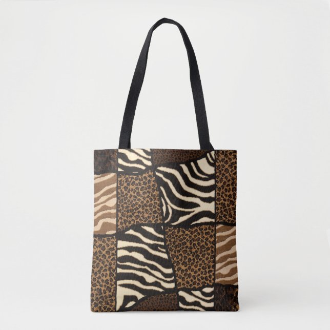 Patchwork Afrikanisches Tiermuster - Bold & Cultur Tasche (Vorderseite)