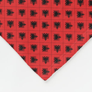 Patchwork Albanien Flaggenmuster Fleecedecke