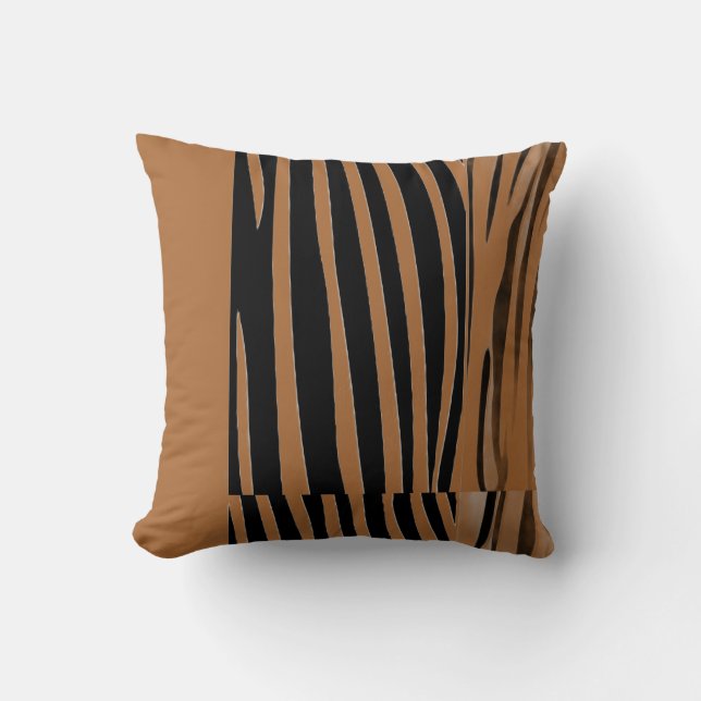 Patchwork animal rustique Zebra Stripe Coussin (Recto)