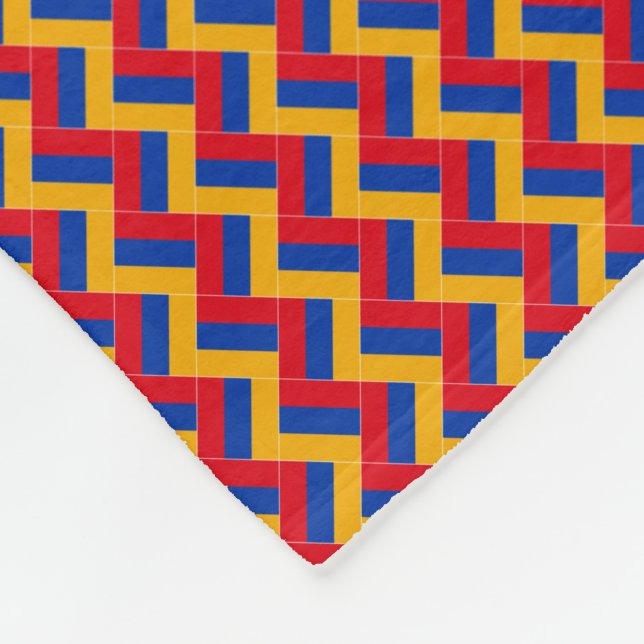 Patchwork Armenia Flag Muster Fleecedecke (Ecke)