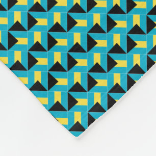 Patchwork Bahamas Flag Muster Fleecedecke