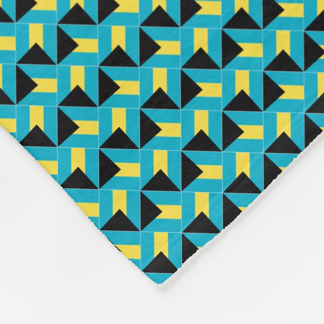 Patchwork Bahamas Flag Muster Fleecedecke (Ecke)