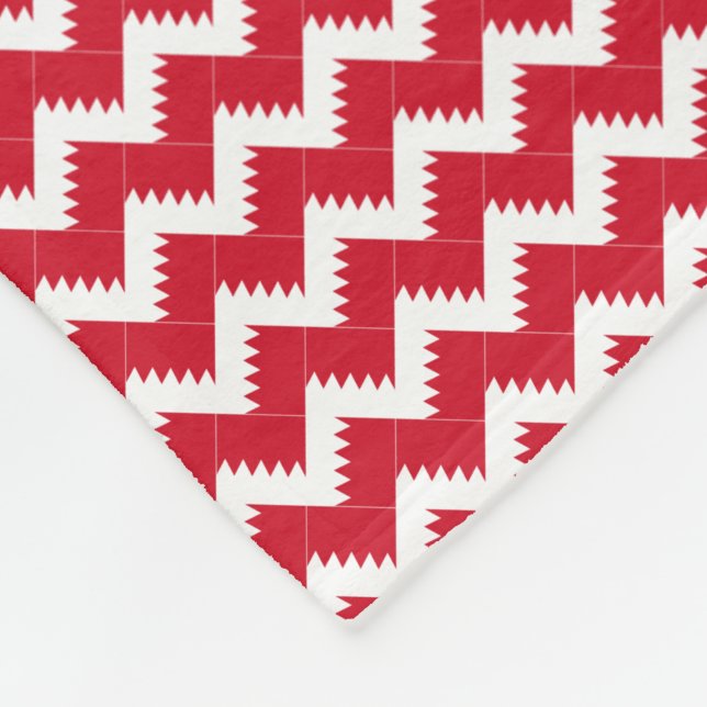 Patchwork Bahrain Flag Muster Fleecedecke (Ecke)