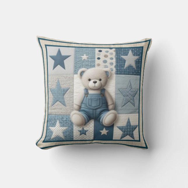 Patchwork Bear Pillow Kissen (Vorderseite)