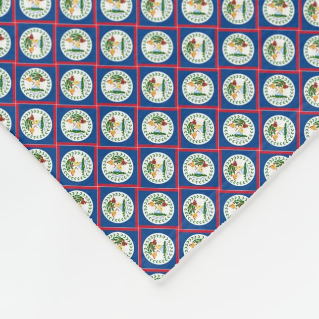 Patchwork Belize Flag Muster Fleecedecke (Ecke)