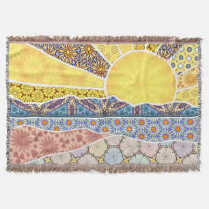 Patchwork-Bergsonne Decke