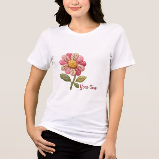 Patchwork Blume im Landhausstil Tri-Blend Shirt