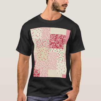 Patchwork Blumen: Handgezeichnete Ornamente. T-Shirt