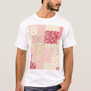 Patchwork-Blumen: Handgezeichnete Ornamente. T-Shirt