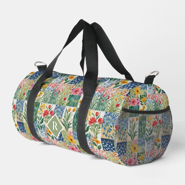 Patchwork Blumengarten Hübsch Duffle Bag (Rechte Ecke)